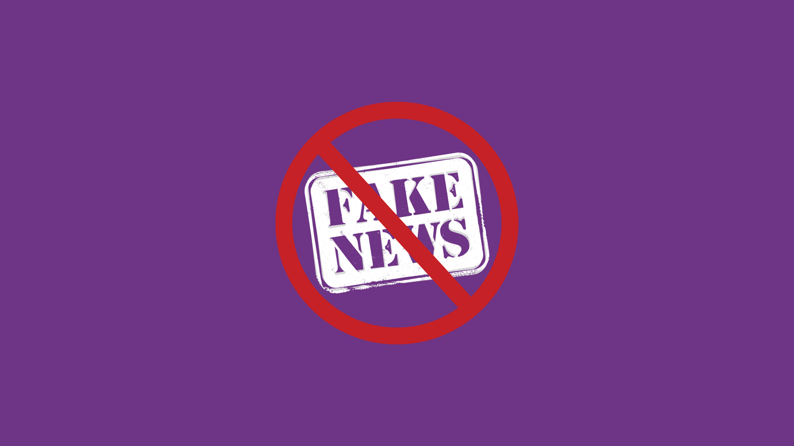 Combatting Fake News Purple Banner