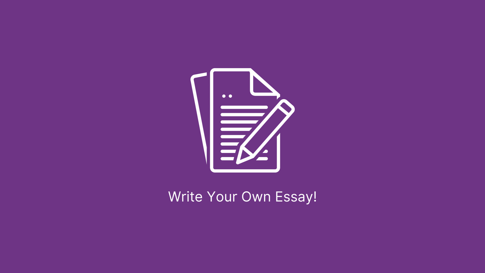 Write Your Own Essay - Writing Services Purple Banner
