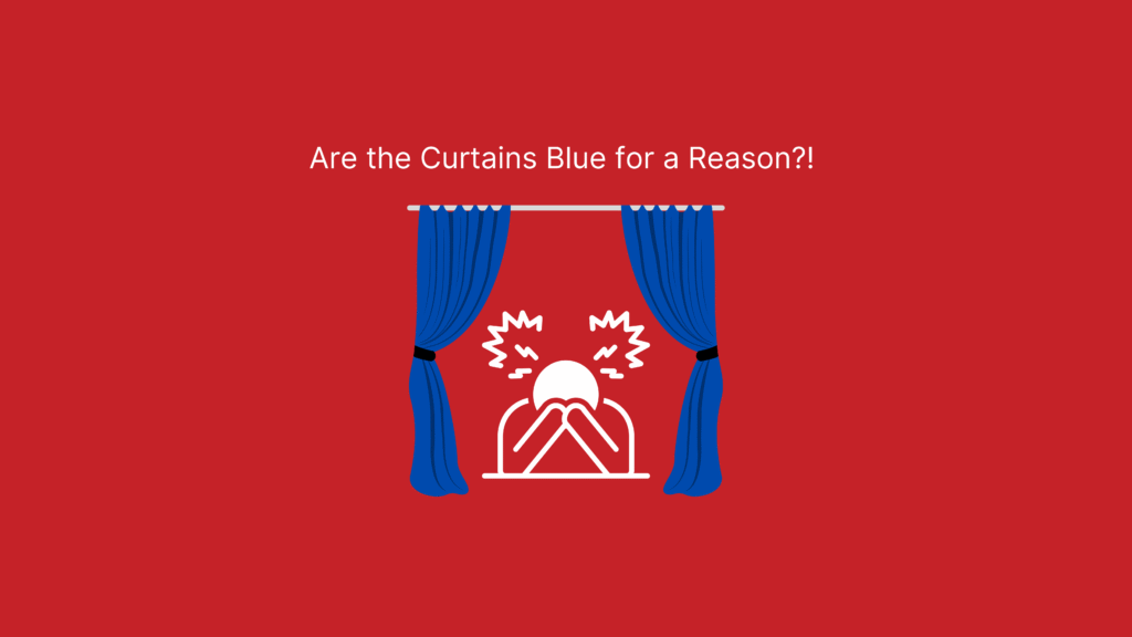 Writers do think deeply about their small details - "Are the Curtains Blue For a Reason" blog banner.