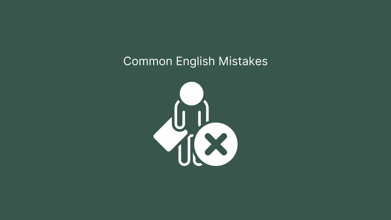 Common English Mistakes Green Blog Banner