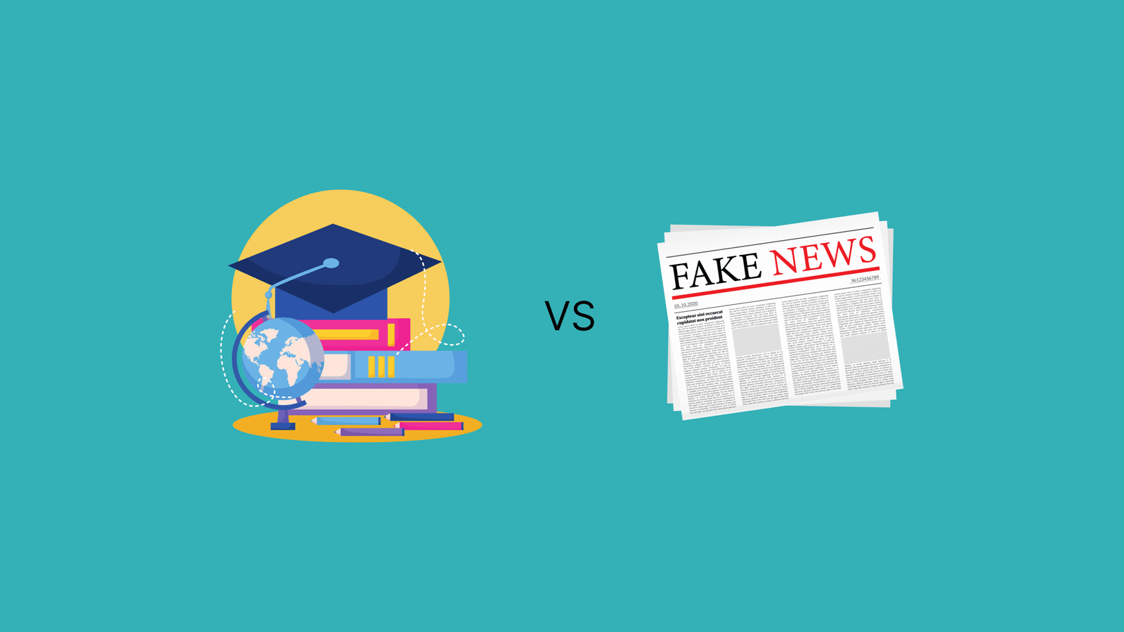School vs Fake News Fight Blog Banner